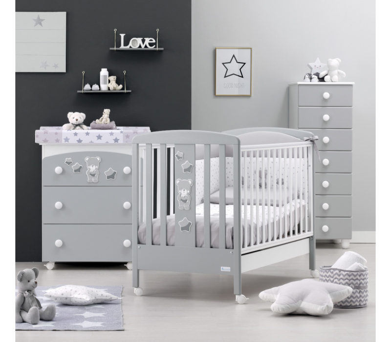 Azzurra - Bagnetto fasciatoio 3 cassetti Nice (Colore grigio)